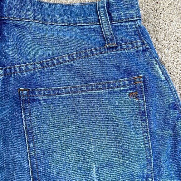 Madewell Rigid Denim A-Line Mini Skirt in Keene Wash Cutout Edition - Picture 8 of 8